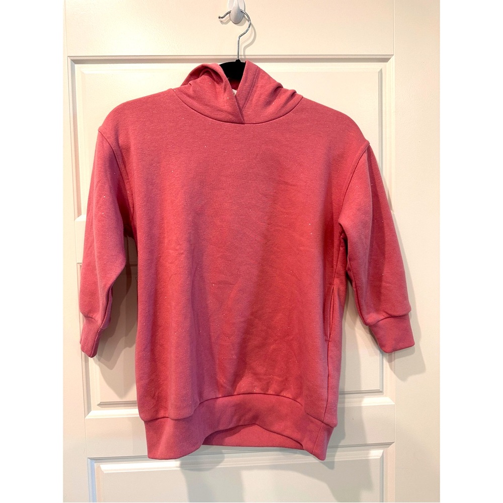 NWT Gap Girl’s pink sparkly hoodie dress size S